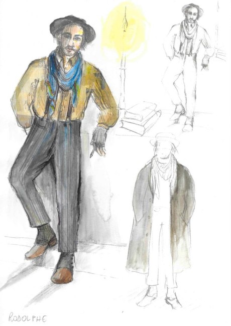 Croquis costume bohème notre jeunesse 